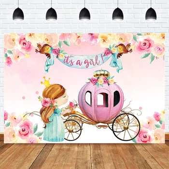 It's a Girl Baby Shower Photography Backdrop Flower Newborn Princess Background Royal Pink Carriage Girl Dessert Table Backdrops
It's a Girl Baby Shower Photography Backdrop Flower Newborn Princess Background Royal Pink Carriage Girl Dessert Table Backdrops
