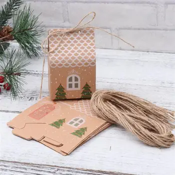30pcs Kraft Paper Gift Boxes Christmas Candy Boxes Small House Gift Packing Box Paper Candy Bags For Christmas Party Supplies
30pcs Kraft Paper Gift Boxes Christmas Candy Boxes Small House Gift Packing Box Paper Candy Bags For Christmas Party Supplies
