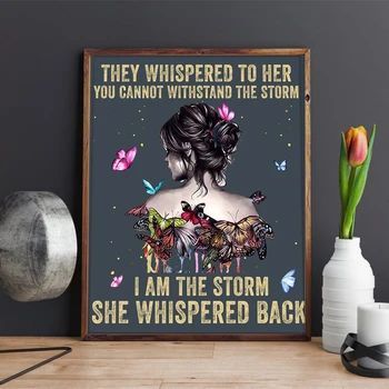Strong Women Inspirational Quote Art Prints Girls Gift , A Girl with Butterflies Abstract Canvas Painting Girls Room Wall Decor 
Strong Women Inspirational Quote Art Prints Girls Gift , A Girl with Butterflies Abstract Canvas Painting Girls Room Wall Decor