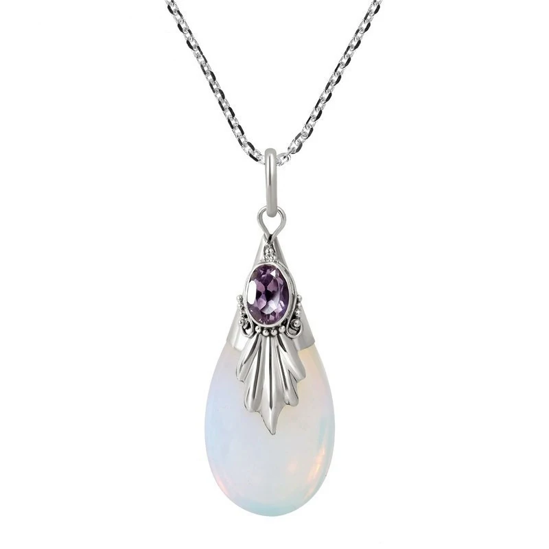 Trendy Drop-Shaped Moonstone Inlaid Pendant Necklace Women's Necklaces Bohemian Crystal Inlaid Pendant Accessories Party Jewelry
Trendy Drop-Shaped Moonstone Inlaid Pendant Necklace Women's Necklaces Bohemian Crystal Inlaid Pendant Accessories Party Jewelry