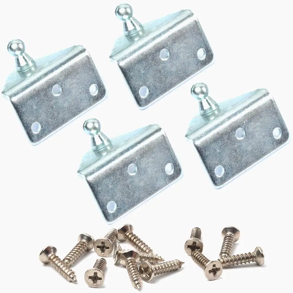 10mm Ball Studs Gas Spring Lift Support Mounting Bracket for Prop and Strut 4Pcs with 12 Stainless Steel Sheet Metal Screws
10mm Ball Studs Gas Spring Lift Support Mounting Bracket for Prop and Strut 4Pcs with 12 Stainless Steel Sheet Metal Screws