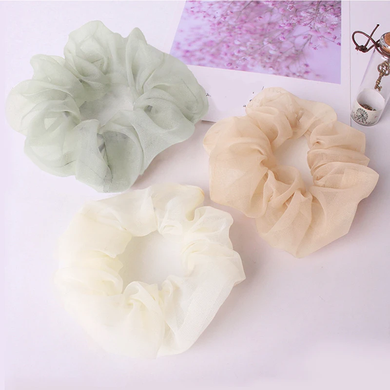 Solid Color Chiffon Mesh Scrunchie Transparent Cloth Elastic Hair Rope Hair Tie Hair Styling Accessories Headwear Girl Headdress
Solid Color Chiffon Mesh Scrunchie Transparent Cloth Elastic Hair Rope Hair Tie Hair Styling Accessories Headwear Girl Headdress