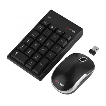 2.4GHz Wireless Keyboard Mouse Set 1200DPI Optical Mouse & Wireless 22-key Numeric Keyboard
2.4GHz Wireless Keyboard Mouse Set 1200DPI Optical Mouse & Wireless 22-key Numeric Keyboard