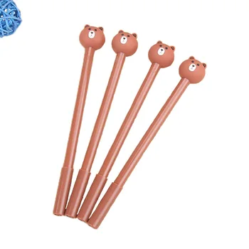 50PCS Creative Cute Bear Head 0.5mm Size Black Carbon Gel Pen Signing Pen Students Prizes Little Brown Bear Pen Stationery
50PCS Creative Cute Bear Head 0.5mm Size Black Carbon Gel Pen Signing Pen Students Prizes Little Brown Bear Pen Stationery