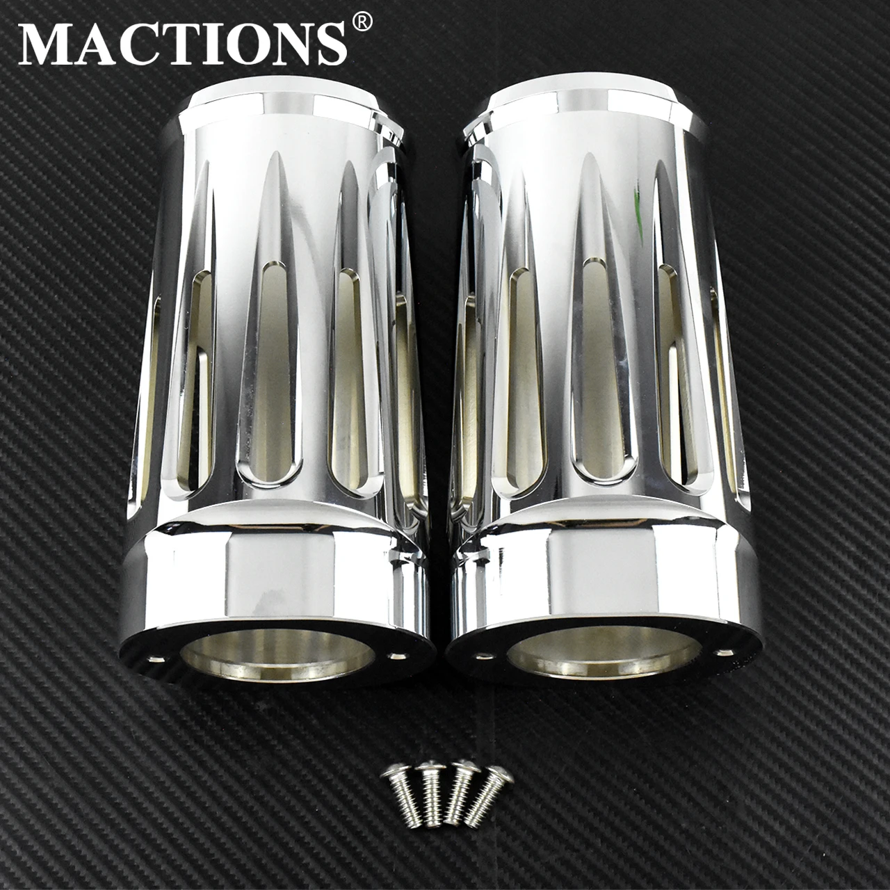 Mactions Chrome Front Fork Boot Slider Covers For Harley Touring Electra Glide Street Glide FLHX Road King FLHR 1980-2013 14-16
Mactions Chrome Front Fork Boot Slider Covers For Harley Touring Electra Glide Street Glide FLHX Road King FLHR 1980-2013 14-16