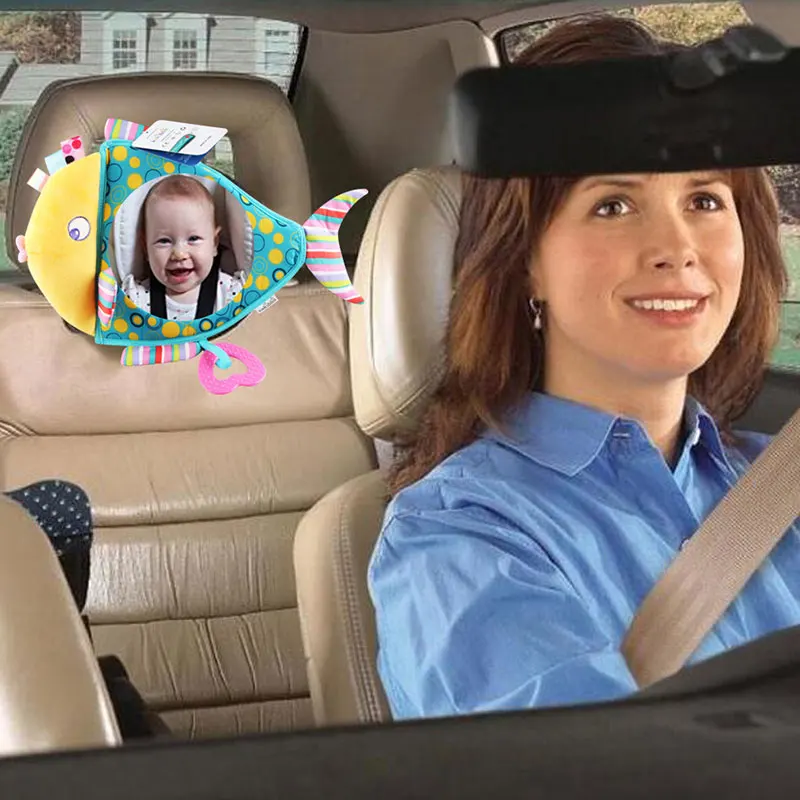Colorful Fish Design Safety Seat Rear View Mirror Baby Car Reverse Installation Child Accessories | Мать и ребенок