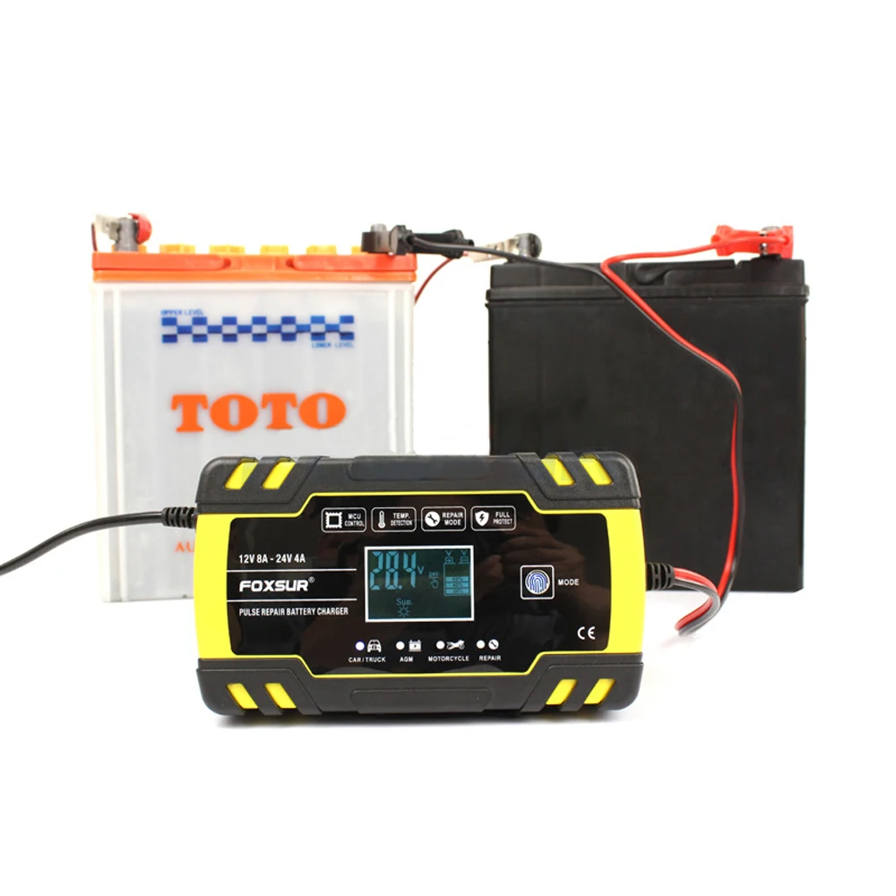 12V 24V Pulse Repairing Charger with LCD Display Motorcycle & Car Battery Charger AGM GEL WET Lead Acid Battery Charger
12V 24V Pulse Repairing Charger with LCD Display Motorcycle & Car Battery Charger AGM GEL WET Lead Acid Battery Charger