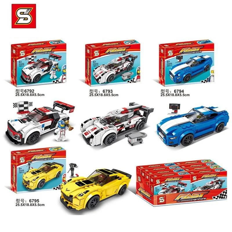 Single Sale Building Blocks Big Size Models Fast Super Sports Car Bricks Set Model Toys for Children SY6792 -SY6795
Single Sale Building Blocks Big Size Models Fast Super Sports Car Bricks Set Model Toys for Children SY6792 -SY6795