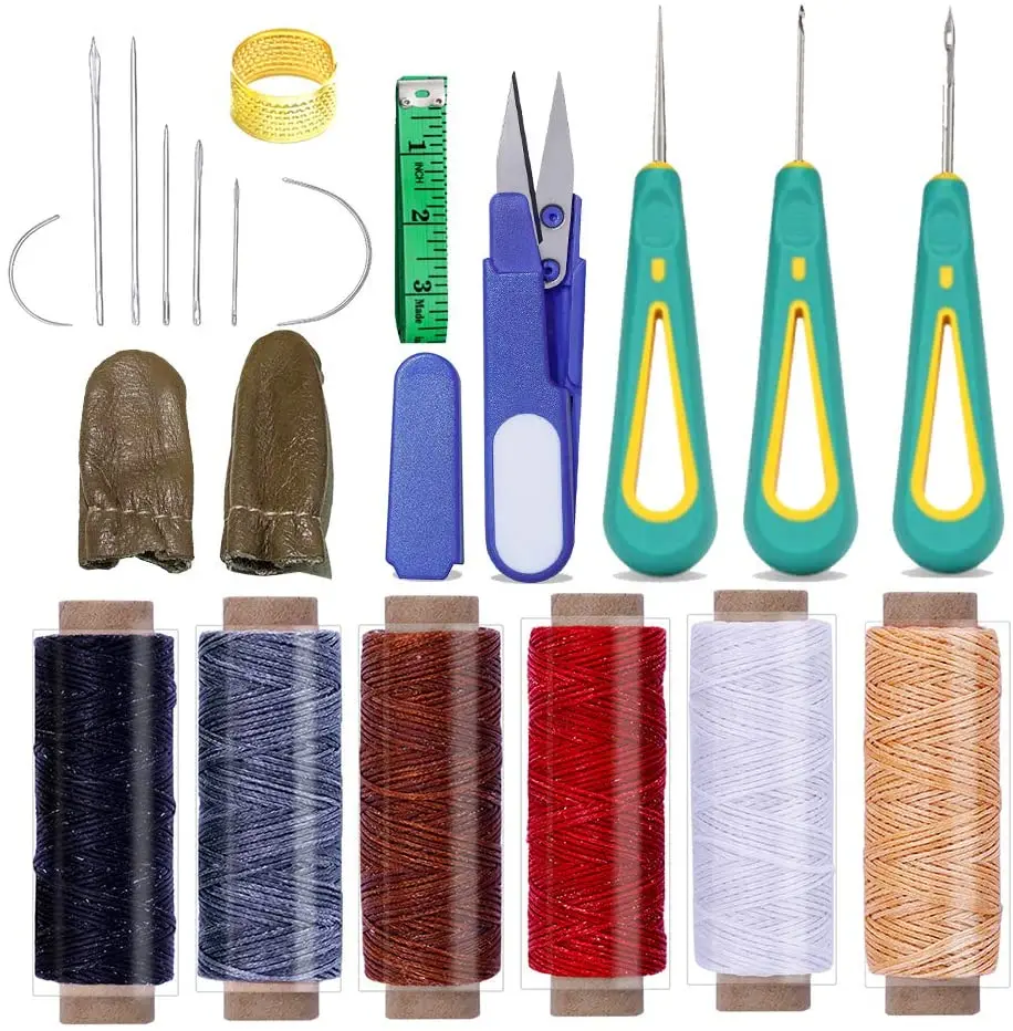 KAOBUY 21PCS Leather Sewing Kit, Leather Stitching Tools With Leather Needles, 6Colors Waxed Thread, Scissors, Awl
KAOBUY 21PCS Leather Sewing Kit, Leather Stitching Tools With Leather Needles, 6Colors Waxed Thread, Scissors, Awl