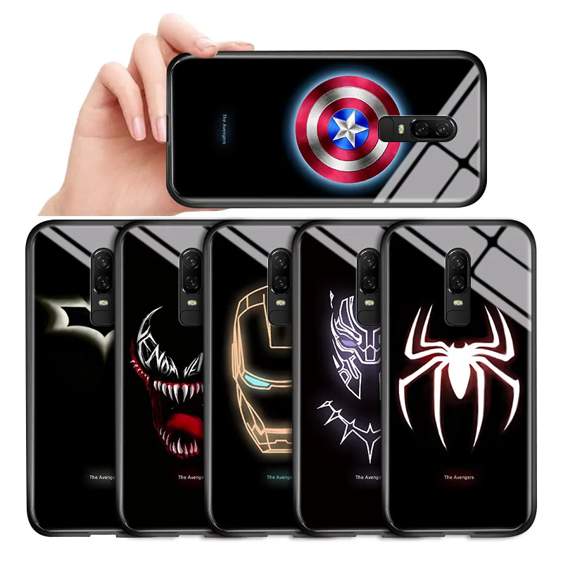 For OnePlus 7 7T Pro 6 6T 5 5T Luminous Avengers Marvel Superhero Ironman Case Glow in Dark Tempered Glass Back Casing Cover
For OnePlus 7 7T Pro 6 6T 5 5T Luminous Avengers Marvel Superhero Ironman Case Glow in Dark Tempered Glass Back Casing Cover