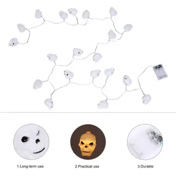 3 Meters 20 LEDs Halloween Light String Skull Decorative Party Lamp No Battery
3 Meters 20 LEDs Halloween Light String Skull Decorative Party Lamp No Battery
