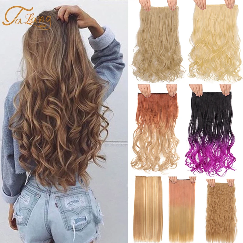 TALANG Wavy Curly 5 Clip In Hair Extensions Strong Hair Extensions Heat Resistant Synthetic Hair Pieces Natural Clip Fake Hair
TALANG Wavy Curly 5 Clip In Hair Extensions Strong Hair Extensions Heat Resistant Synthetic Hair Pieces Natural Clip Fake Hair