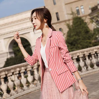 OL Striped One Button Long Blazer 2020 Autumn Women Casual Jacket Ladies Plus Size Long Sleeve Blazer Jacket
OL Striped One Button Long Blazer 2020 Autumn Women Casual Jacket Ladies Plus Size Long Sleeve Blazer Jacket