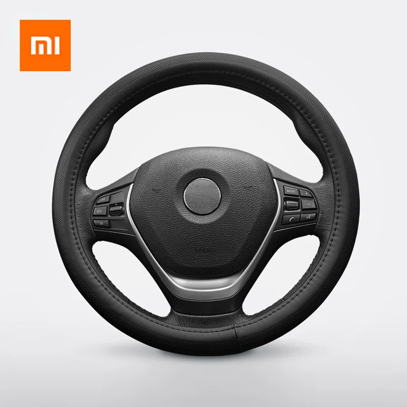 Xiaomi Youpin Maiwei car steering wheel cover Sweat-absorbent breathable Whole top layer cowhide Fine hand stitching 37.5cm
Xiaomi Youpin Maiwei car steering wheel cover Sweat-absorbent breathable Whole top layer cowhide Fine hand stitching 37.5cm