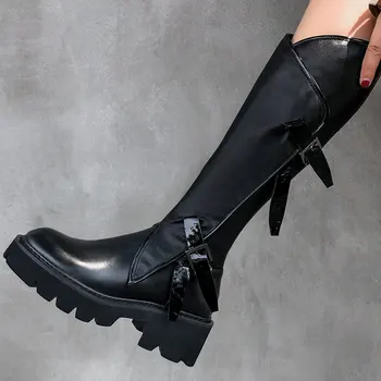 GIGIFOX Genuine Leather Platform Leisure Big Size 42 Top Quality Cow Skin Winter Fashion Riding Boots Female Shoes Women
GIGIFOX Genuine Leather Platform Leisure Big Size 42 Top Quality Cow Skin Winter Fashion Riding Boots Female Shoes Women