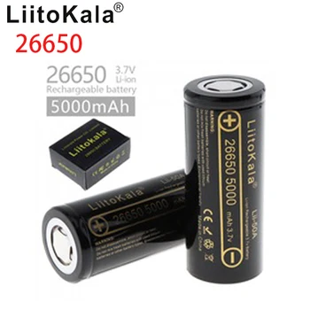 

HK LiitoKala lii-50A 26650 5000mah lithium battery 3.7V 5000mAh 26650 rechargeable battery 26650 20A suitable for flashligh NEW