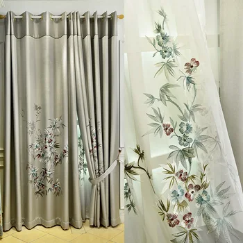 New Chinese-Style Plant Jacquard High Precision Single Flower Heat Transfer Floral Patterns Curtains for Bedroom Living Room
New Chinese-Style Plant Jacquard High Precision Single Flower Heat Transfer Floral Patterns Curtains for Bedroom Living Room