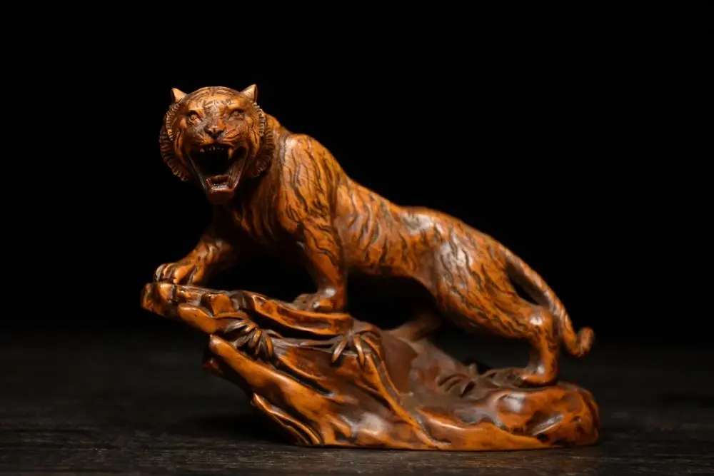5" China Lucky Seikos Boxwood Chinese Zodiac Tiger Statue Uphill Tiger Statue Tiger Uphill Wood Carving
5" China Lucky Seikos Boxwood Chinese Zodiac Tiger Statue Uphill Tiger Statue Tiger Uphill Wood Carving