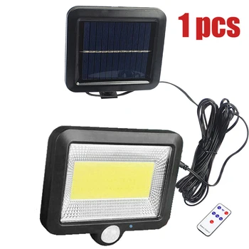 100 LED garden Solar split panel Light wall Security garage yard indoor home street deck fence solar lamps floodlight w cable