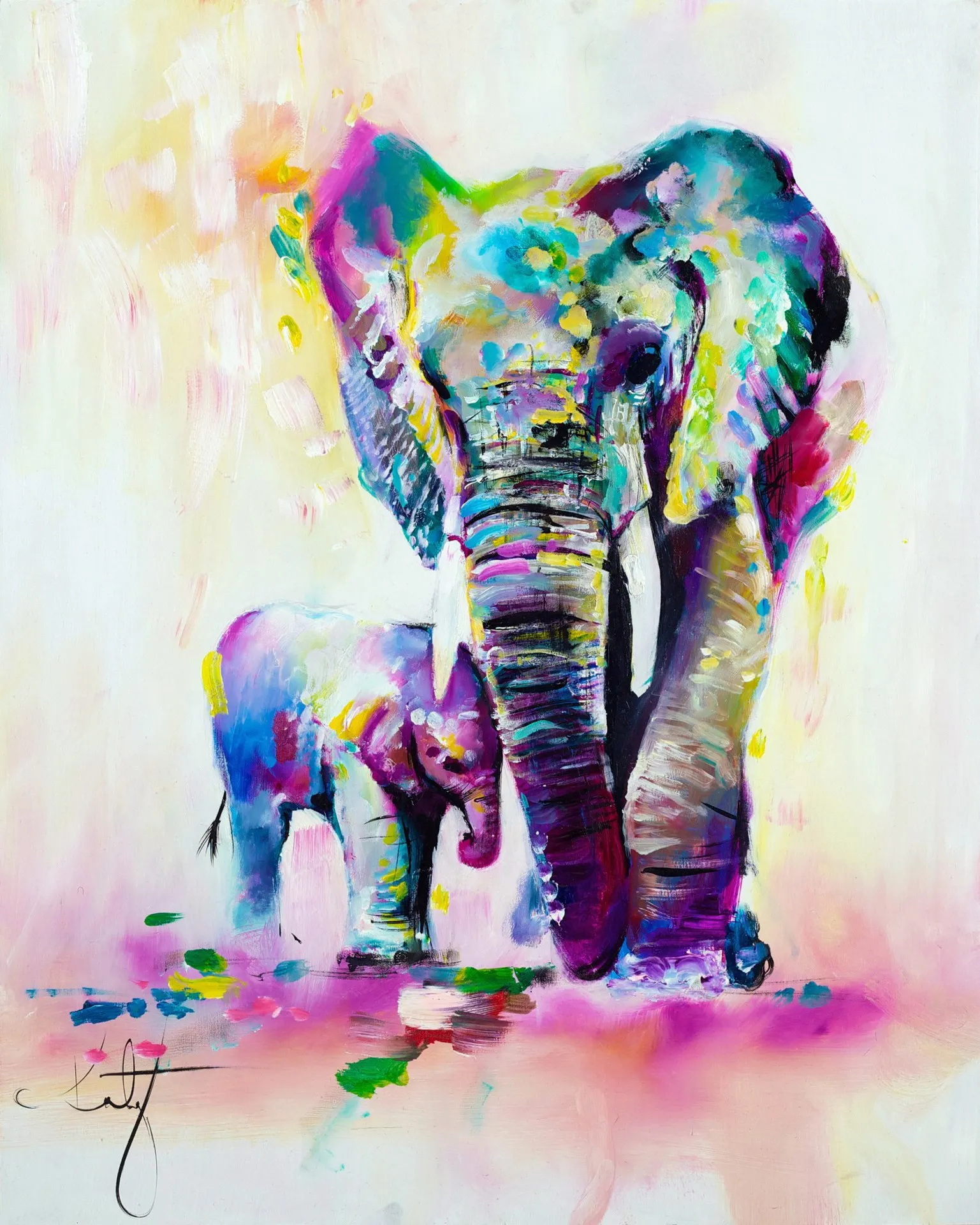 Canvas Painting Colorful African Elephant Color Painting High Definition Animal Decoration Frameless Wall Art for Living Room
Canvas Painting Colorful African Elephant Color Painting High Definition Animal Decoration Frameless Wall Art for Living Room