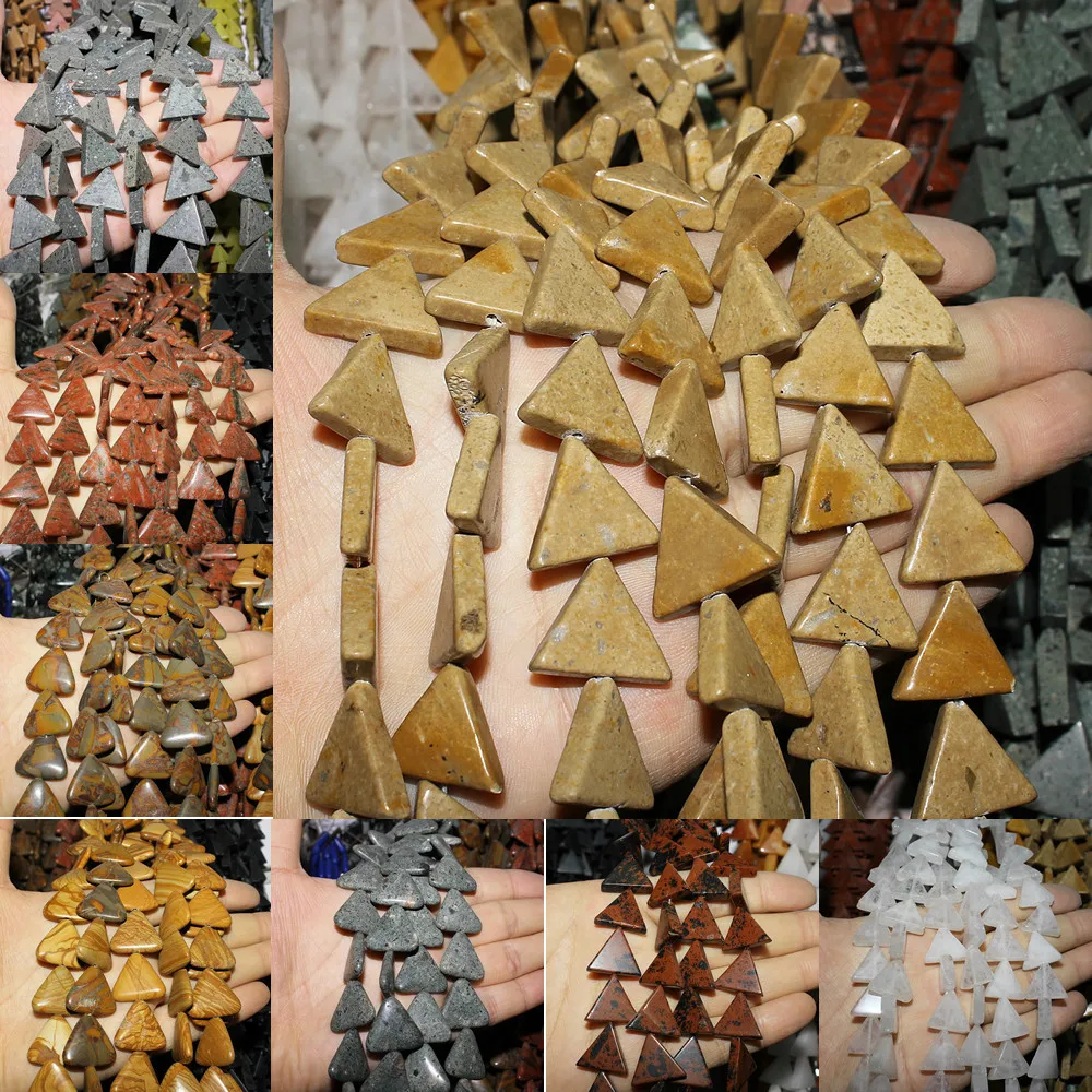 20mm Natural Semi-precious Stone Loose Beads Strand Triangle Shape 11colors for Choice DIY for Making Necklace Earrings Bracelet
20mm Natural Semi-precious Stone Loose Beads Strand Triangle Shape 11colors for Choice DIY for Making Necklace Earrings Bracelet
