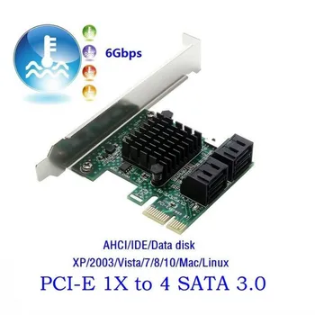 4-Port PCI-E To SATA 3.0 Expansion Controller Card SATA III 6Gbps PCI Express Adapter For Windows XP / Server2003 / Vista / 7/8 
4-Port PCI-E To SATA 3.0 Expansion Controller Card SATA III 6Gbps PCI Express Adapter For Windows XP / Server2003 / Vista / 7/8