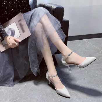 Shoes Woman Sandals High Heels Women Summer Fashion Button Shoes High Heel Tip Fine-heeled Sandals Chaussures Femme Босоножки 
Shoes Woman Sandals High Heels Women Summer Fashion Button Shoes High Heel Tip Fine-heeled Sandals Chaussures Femme Босоножки