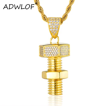 HIP Hop Gold Color Bling Full AAA+ Cubic Zirconia Iced Out Screw Rotation Pendants & Necklaces for Men Jewelry
HIP Hop Gold Color Bling Full AAA+ Cubic Zirconia Iced Out Screw Rotation Pendants & Necklaces for Men Jewelry