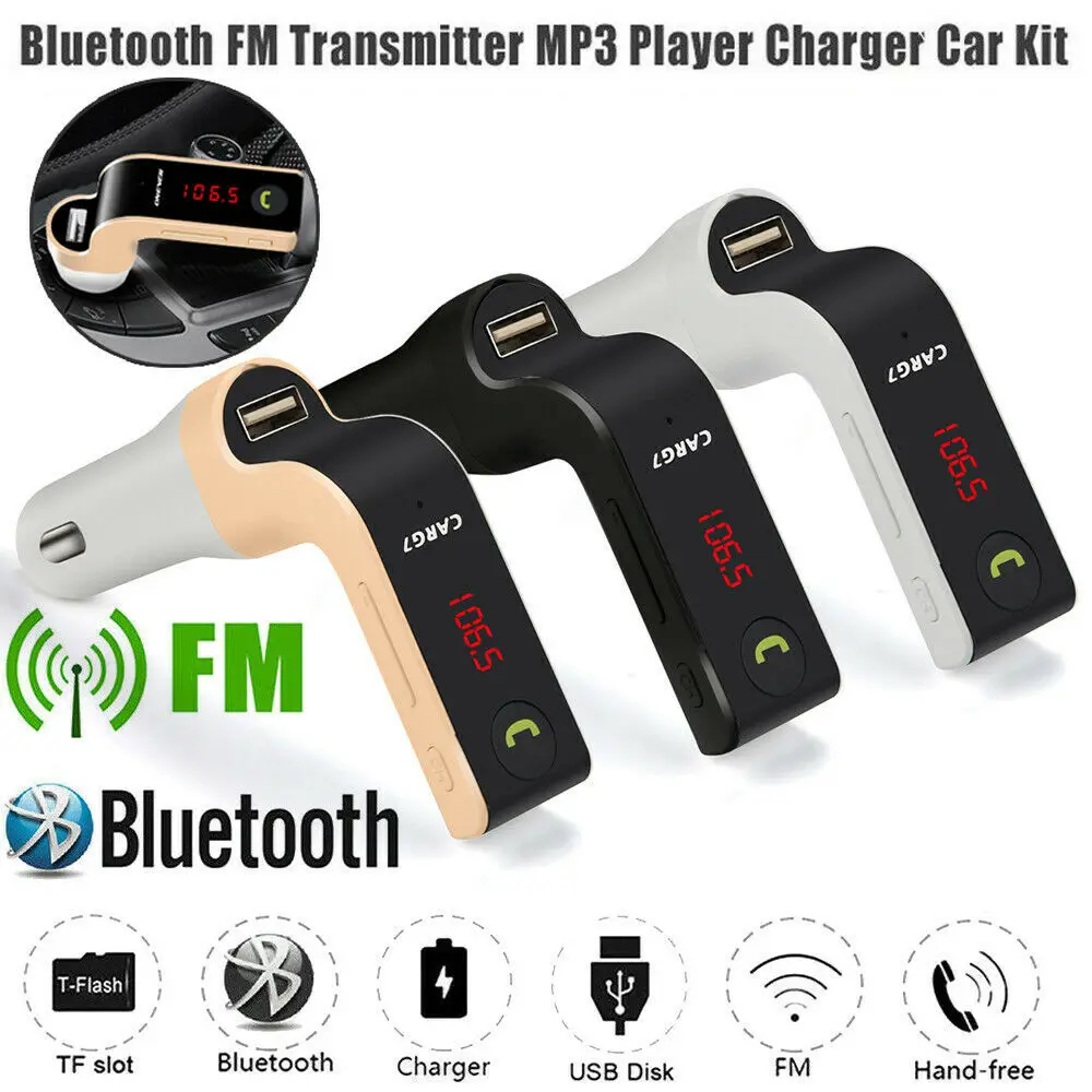 Car G7 Bluetooth FM Transmitter Hands-free Bluetooth Car Kit Radio MP3 Player USB Charger Port Kit with MIC LCD Car Accessories
Car G7 Bluetooth FM Transmitter Hands-free Bluetooth Car Kit Radio MP3 Player USB Charger Port Kit with MIC LCD Car Accessories