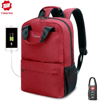 

Tigernu Female Backpack USB Charging College Schoolbag Mochila 15.6"Laptop Backpack Women For Teenager Fashion Casual Travel
