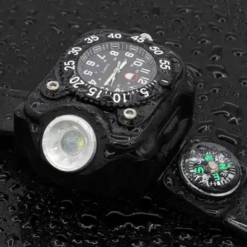 3-in-1 Wrist Watch Light With Compass LED Super Bright IPX7 Waterproof Flashlight Torch Lights Outdoor Camping Cycling Tool
3-in-1 Wrist Watch Light With Compass LED Super Bright IPX7 Waterproof Flashlight Torch Lights Outdoor Camping Cycling Tool