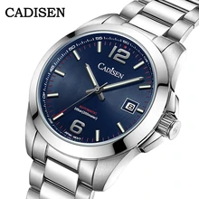 

2021 New CADISEN Watch MIYOTA 8215 Movement Automatic Watch for Men 200m Waterproof Men Mechanical Wristwatch Blue Creative Dial