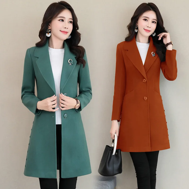 Version-Style Woolen Jacket Overcoat Women's Hair 2019 Autumn & Winter Mzyg1820-1 with Brooch
Version-Style Woolen Jacket Overcoat Women's Hair 2019 Autumn & Winter Mzyg1820-1 with Brooch