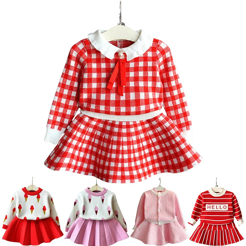 Baby girl's clothes autumn and winter sweater two-piece baby girl warm sweater skirt knit casual plaid print baby sweater set
Baby girl's clothes autumn and winter sweater two-piece baby girl warm sweater skirt knit casual plaid print baby sweater set