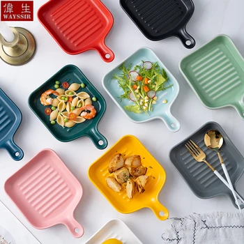Nordic Under-glazing Porcelain Square Baking Plate Handle Ceramics Noodel Pasta Dinner Tableware Fruit Plate Tray Baking Dish
Nordic Under-glazing Porcelain Square Baking Plate Handle Ceramics Noodel Pasta Dinner Tableware Fruit Plate Tray Baking Dish