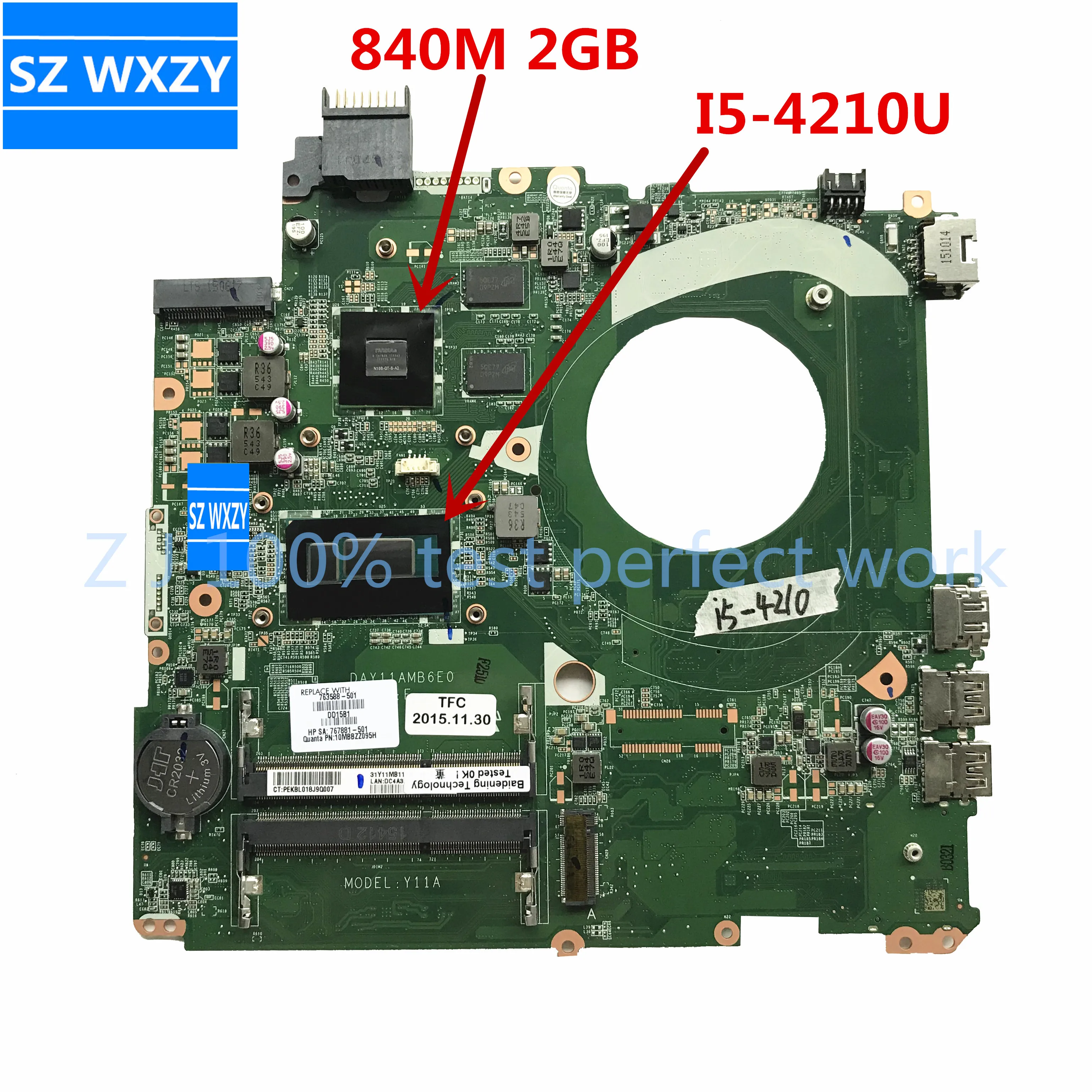 Материнская плата для ноутбука HP 15-P 15-K серии 763588-501 763588-001 со стандартным
