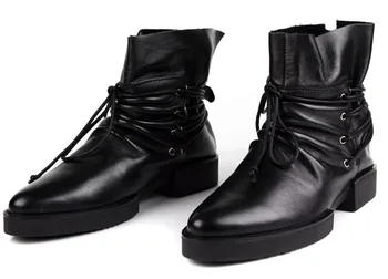 Ankle Shoes Martin Boots Short Boots Genuine Leather Round Toe Work Platform Shoes Leather Work Cowhide Boots Black Pointed Toe
Ankle Shoes Martin Boots Short Boots Genuine Leather Round Toe Work Platform Shoes Leather Work Cowhide Boots Black Pointed Toe