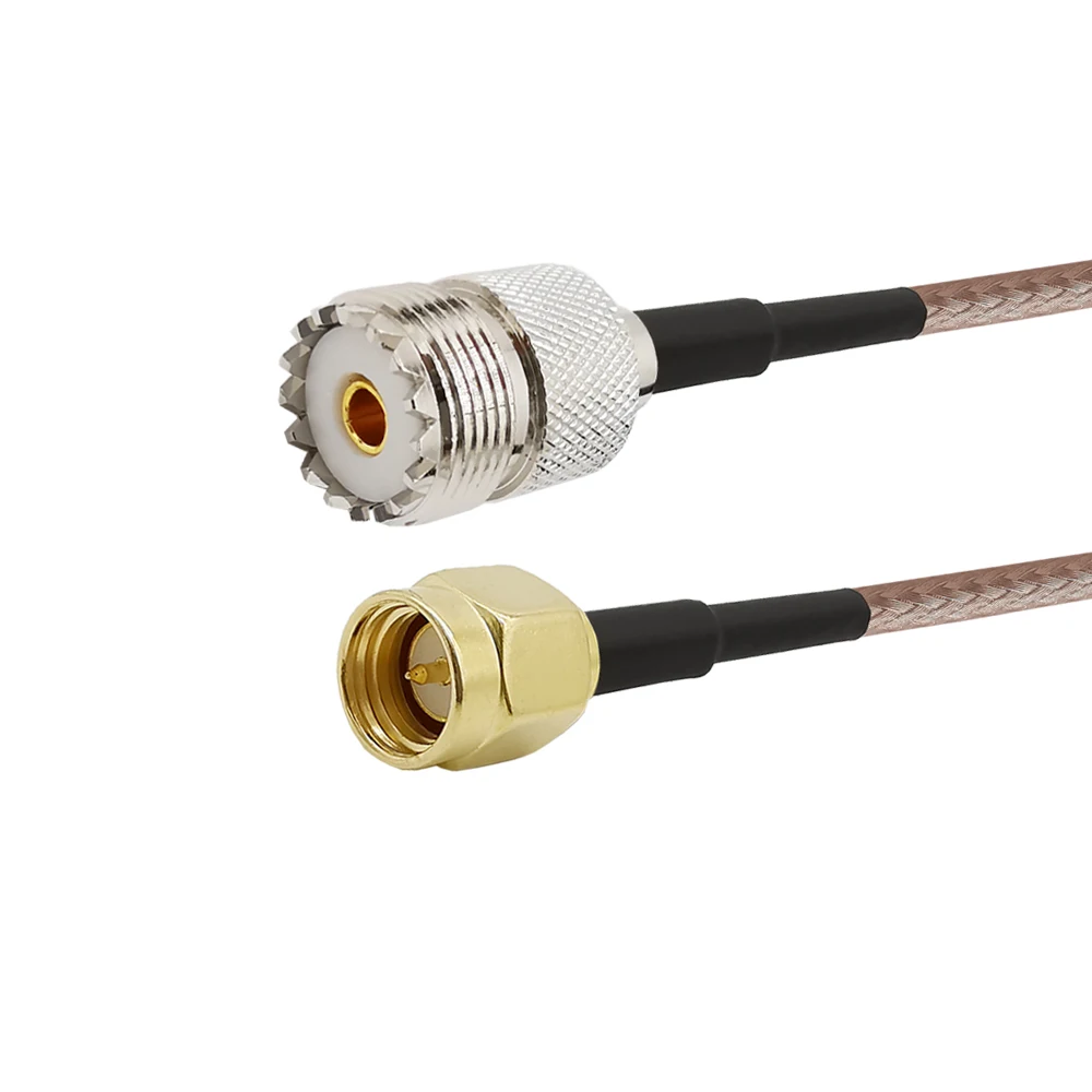 SMA Male to UHF SO-239 Female RF RG316D Double Shield Silver Cable for Wouxun Baofeng CB Radio Handheld Radio 10CM-50CM
SMA Male to UHF SO-239 Female RF RG316D Double Shield Silver Cable for Wouxun Baofeng CB Radio Handheld Radio 10CM-50CM