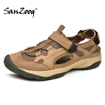 Men Leather Sandals Summer Beach Outdoor Casual Breathable Mesh Trekking Slip On Sandles Sandalias Hombre Size 38~46
Men Leather Sandals Summer Beach Outdoor Casual Breathable Mesh Trekking Slip On Sandles Sandalias Hombre Size 38~46