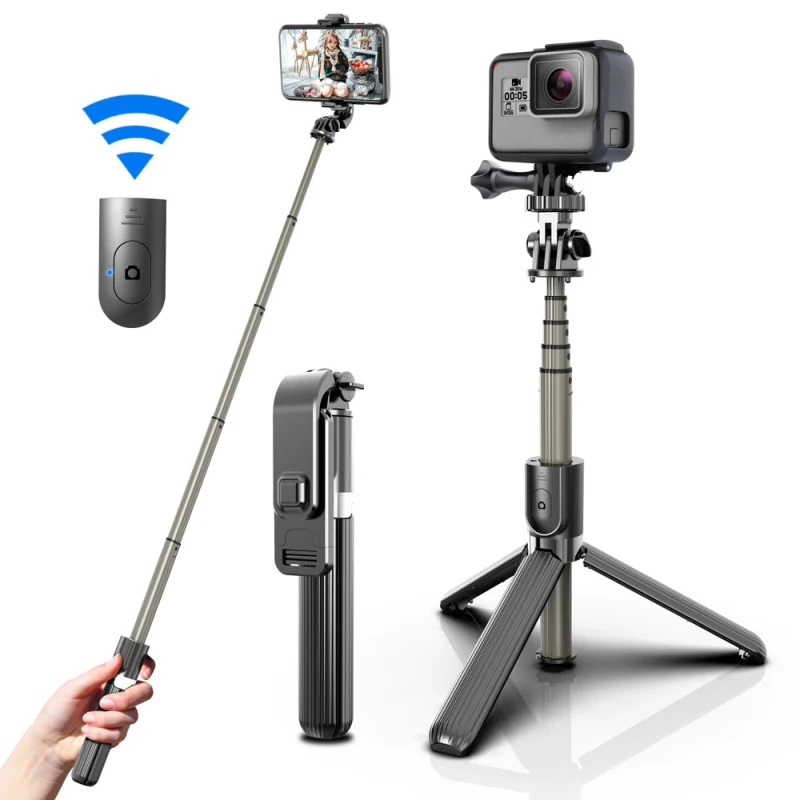 

3 In 1 Wireless Bluetooth Selfie Stick Extendable Handheld Monopod Foldable Mini Tripod With Shutter Remote For IPhone Xiaomi