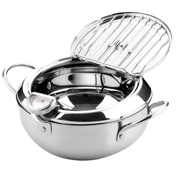 1Pc Induction Cooker General Purpose Fryer With Lid Controllable Low Temperature Fryer With Thermometer(Silver)
1Pc Induction Cooker General Purpose Fryer With Lid Controllable Low Temperature Fryer With Thermometer(Silver)