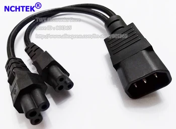 NCHTEK IEC 320 C14 3Pin Male to Dual C5 Female Power Adapter Cable, Y Type Splitter Power Cord/Free Shipping/10PCS
NCHTEK IEC 320 C14 3Pin Male to Dual C5 Female Power Adapter Cable, Y Type Splitter Power Cord/Free Shipping/10PCS