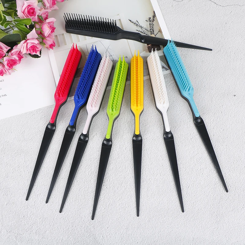 Useful 1PC Plastic Fine-tooth Comb Salon Anti-static Combs Hairbrush Styling Tools Professional Hairdressing Dense Tooth | Красота и
