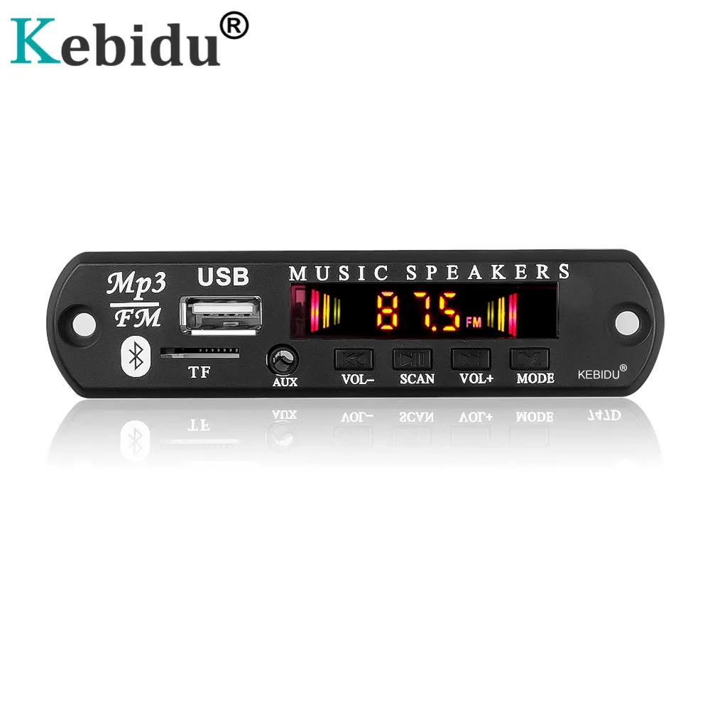 Аудио декодер Kebidu в машину беспроводной с ДУ USB TF FM Bluetooth 5 В 12 MP3 WMA|MP3-плееры| |
