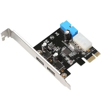 USB 3.0 PCI-E Expansion Card Adapter External 2 Port USB3.0 Hub Internal 19pin Header PCI-E Card 4pin IDE Power Connector
USB 3.0 PCI-E Expansion Card Adapter External 2 Port USB3.0 Hub Internal 19pin Header PCI-E Card 4pin IDE Power Connector