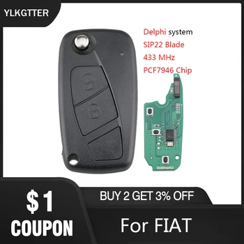 YLKGTTER 433 MHz 2Button Auto Remote Key Compatible for FIAT Fiorino Qubo Panda EVO with PCF7946 Chip for Delphi BSI SIP22 Blade
YLKGTTER 433 MHz 2Button Auto Remote Key Compatible for FIAT Fiorino Qubo Panda EVO with PCF7946 Chip for Delphi BSI SIP22 Blade