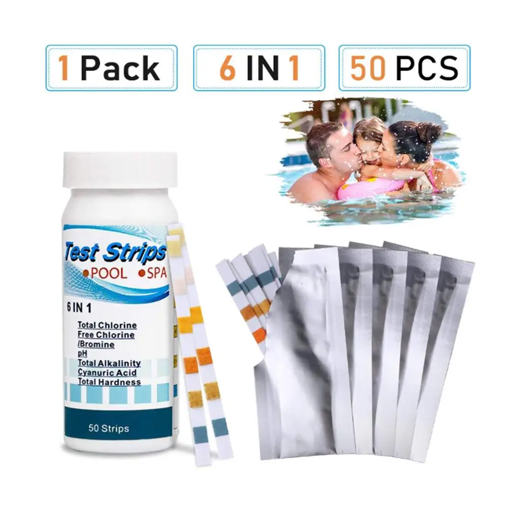 6-In-1 Swimming Pool PH Value Test Paper Residual Chlorine Acid Alkalinity Water Hardness PH Test Strip Pool Cleaner Accessories
6-In-1 Swimming Pool PH Value Test Paper Residual Chlorine Acid Alkalinity Water Hardness PH Test Strip Pool Cleaner Accessories