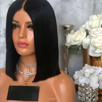 DLME Short Bob Wig For Black Women Heat Resistant Hair Black Synthetic Lace Front Wigs
DLME Short Bob Wig For Black Women Heat Resistant Hair Black Synthetic Lace Front Wigs