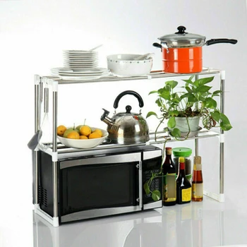 2 Tier Stainless Steel Microwave Oven Rack Stand Storage Holder Kitchen Shelf For Living Room And Bedroom
2 Tier Stainless Steel Microwave Oven Rack Stand Storage Holder Kitchen Shelf For Living Room And Bedroom