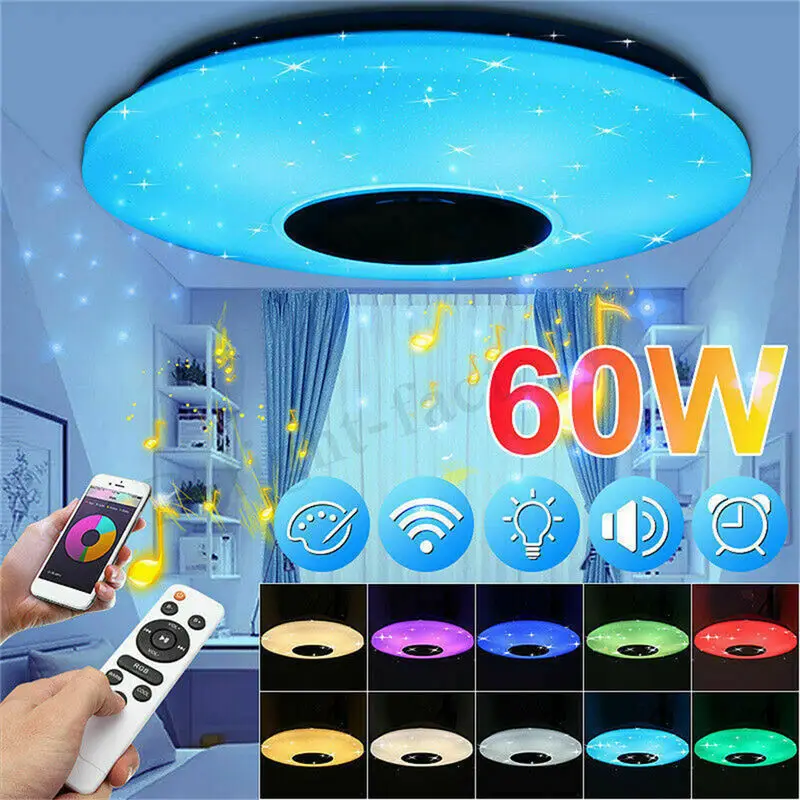 Smart led ceiling Light RGB Dimmable 60W APP control Bluetooth & Music modern Led ceiling lamp living room/bedroom 220v
Smart led ceiling Light RGB Dimmable 60W APP control Bluetooth & Music modern Led ceiling lamp living room/bedroom 220v